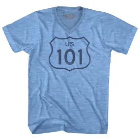 101 Road Sign Adult Tri-Blend V-neck T-shirt