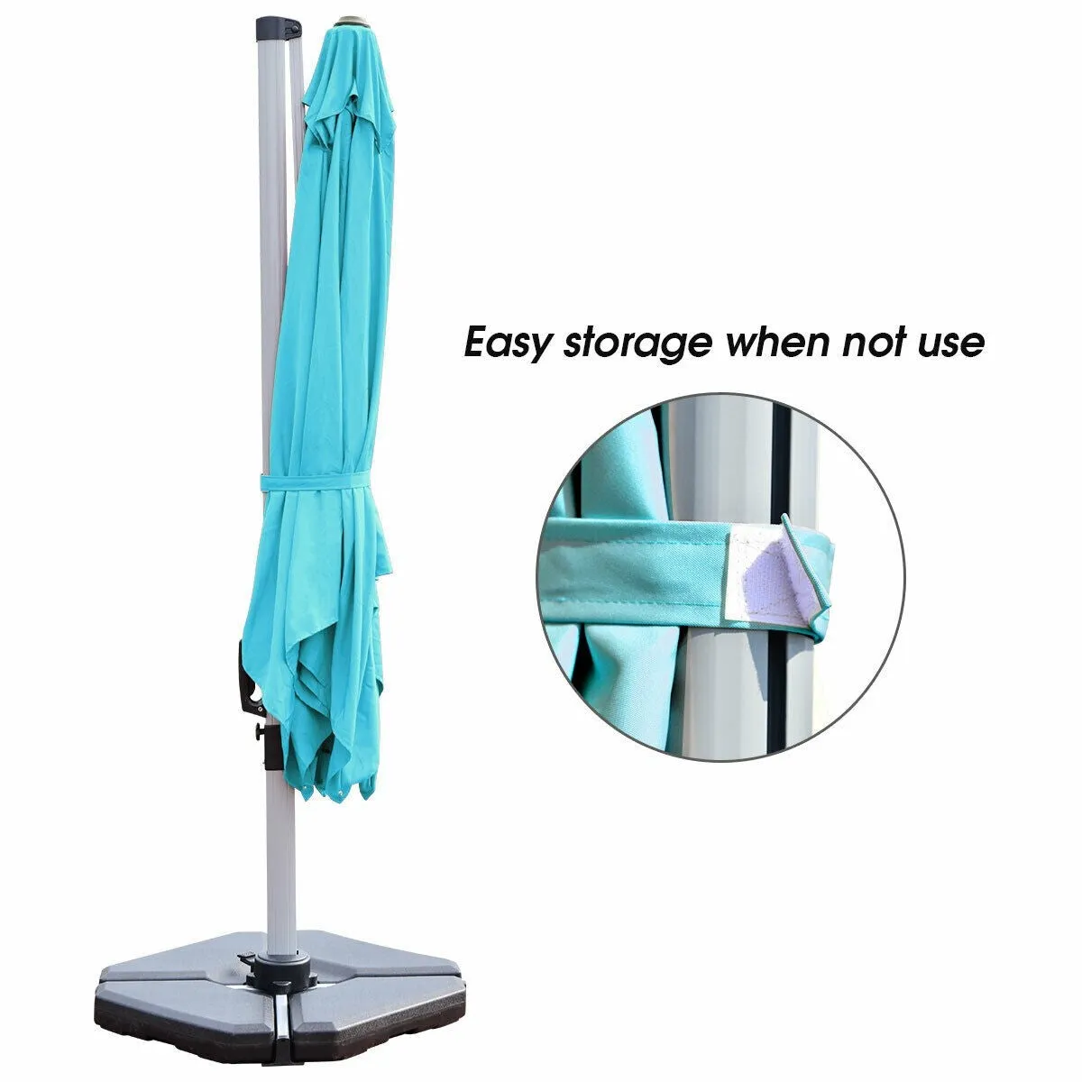 10ft Square Patio Umbrella - Blue