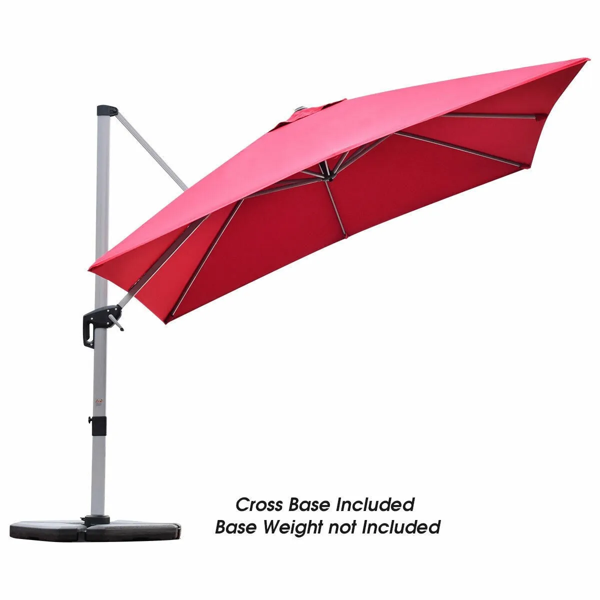 10ft Square Patio Umbrella - Burgundy