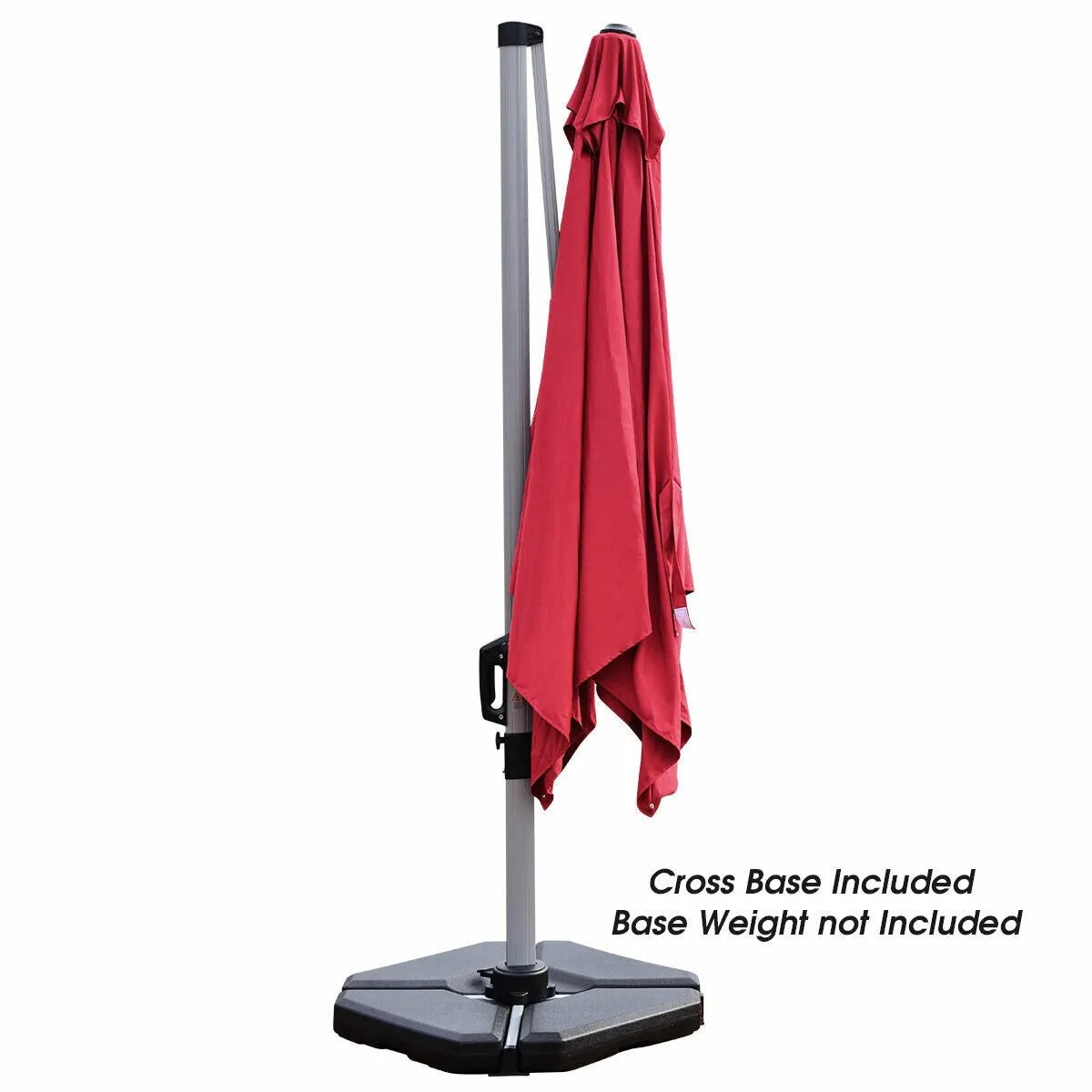 10ft Square Patio Umbrella - Burgundy