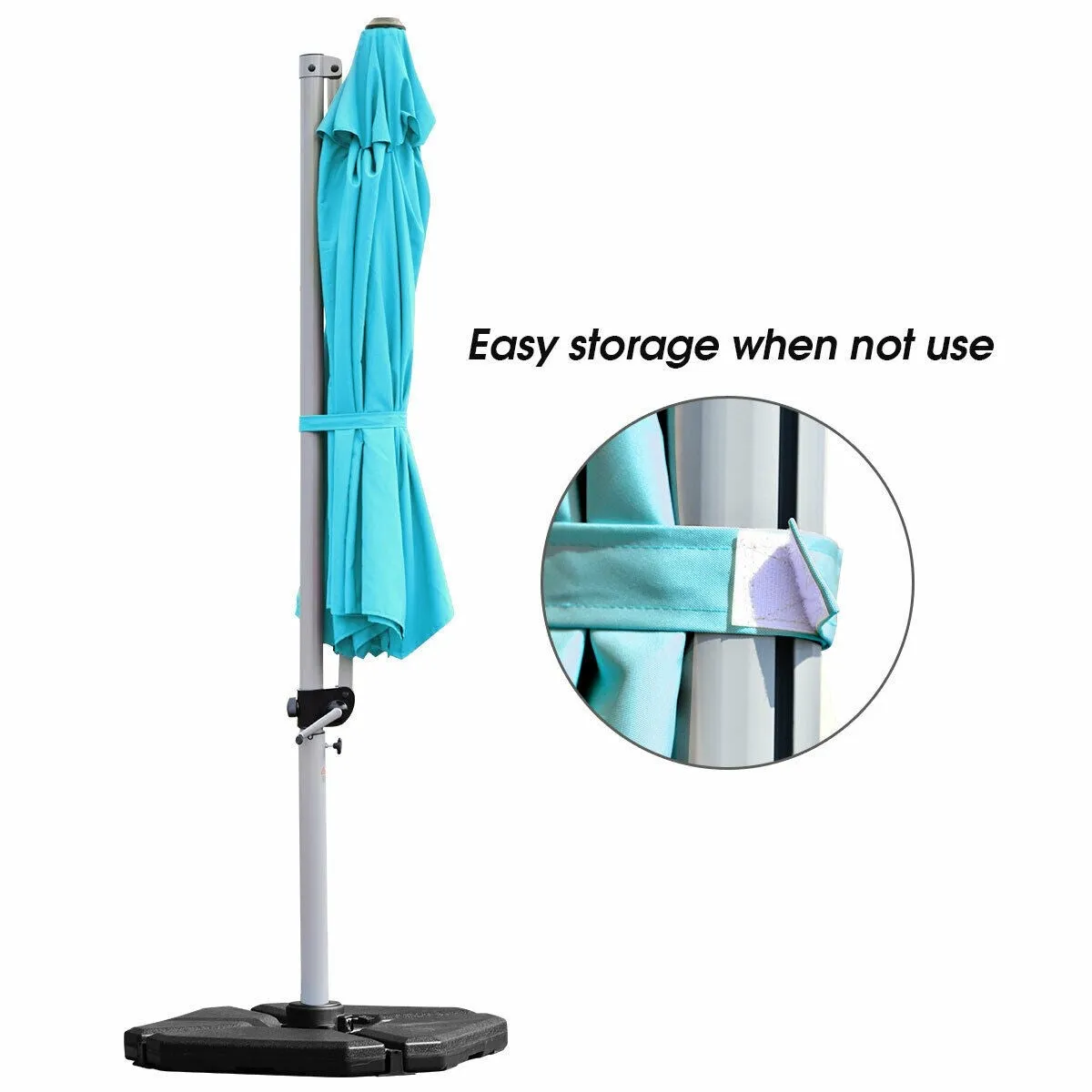 11ft Patio Offset Cantilever Umbrella - Blue