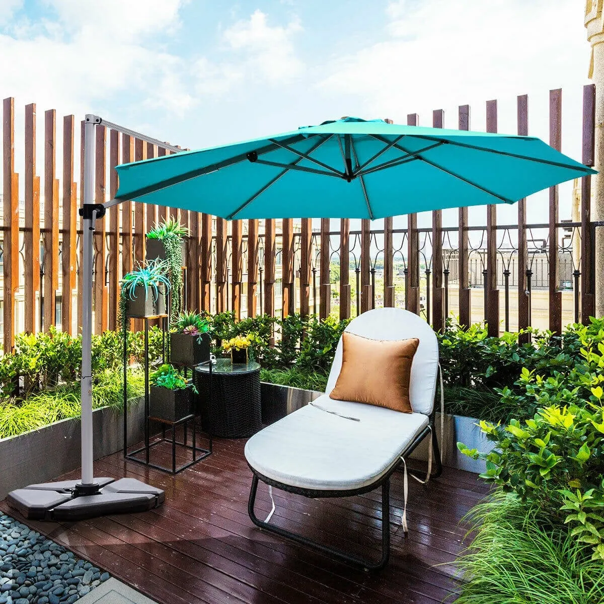 11ft Patio Offset Cantilever Umbrella - Blue