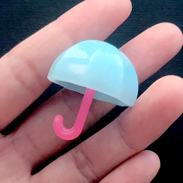 3D Umbrella Silicone Mold | Miniature Parasol Mold | Clear Soft Mold for UV Resin Art | Kawaii Craft Supplies (30mm x 32mm)