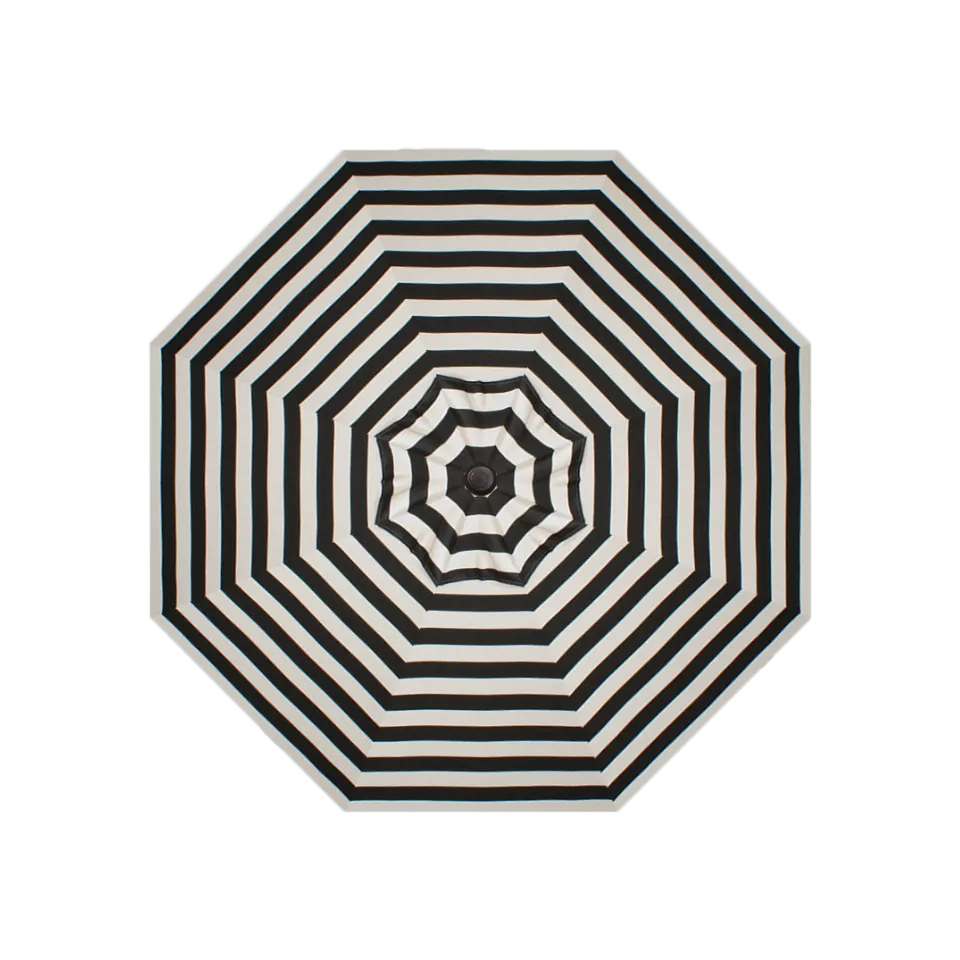9' MARKET UMBRELLA, COAL STRIPE