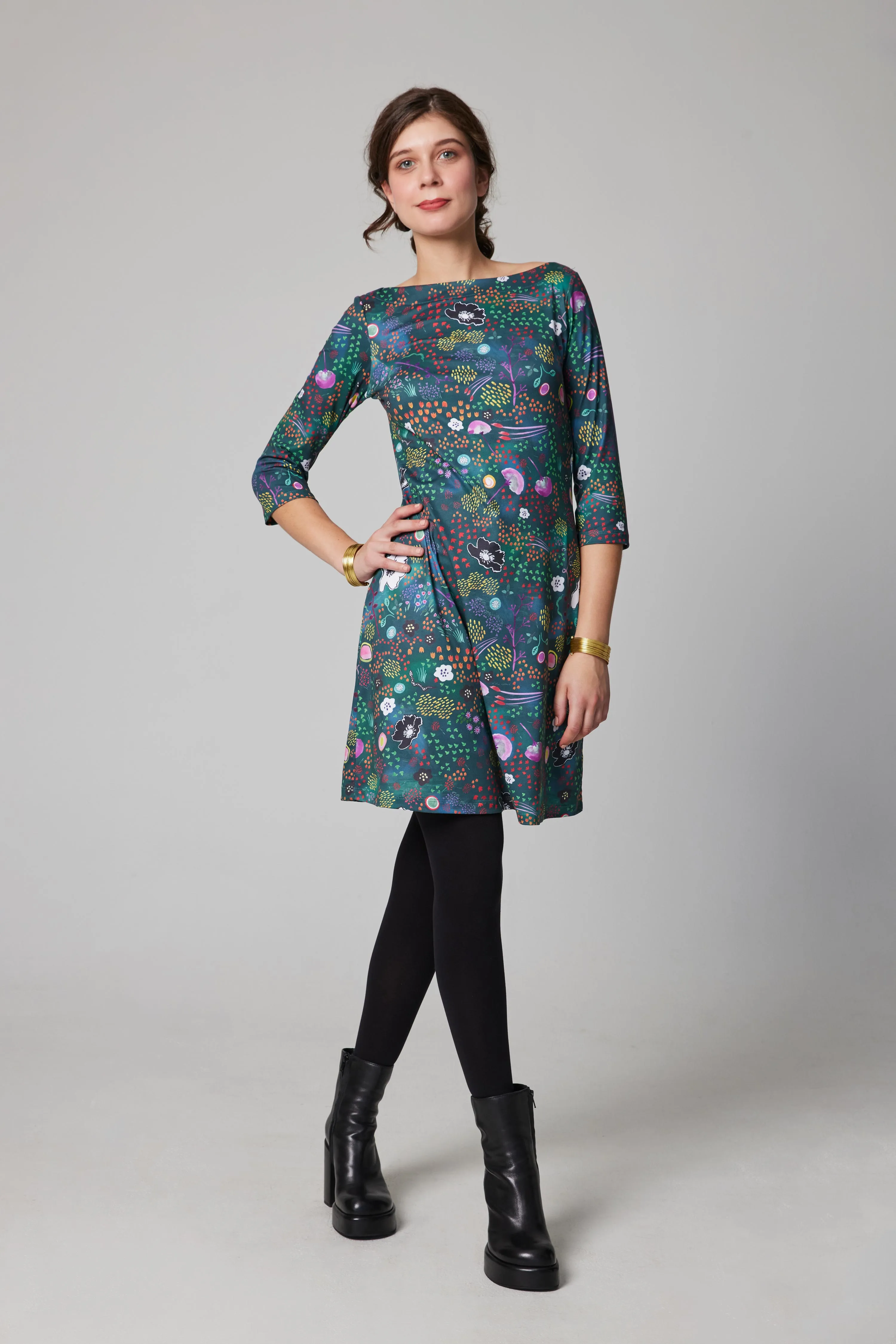 A-Line Dress - Night Garden
