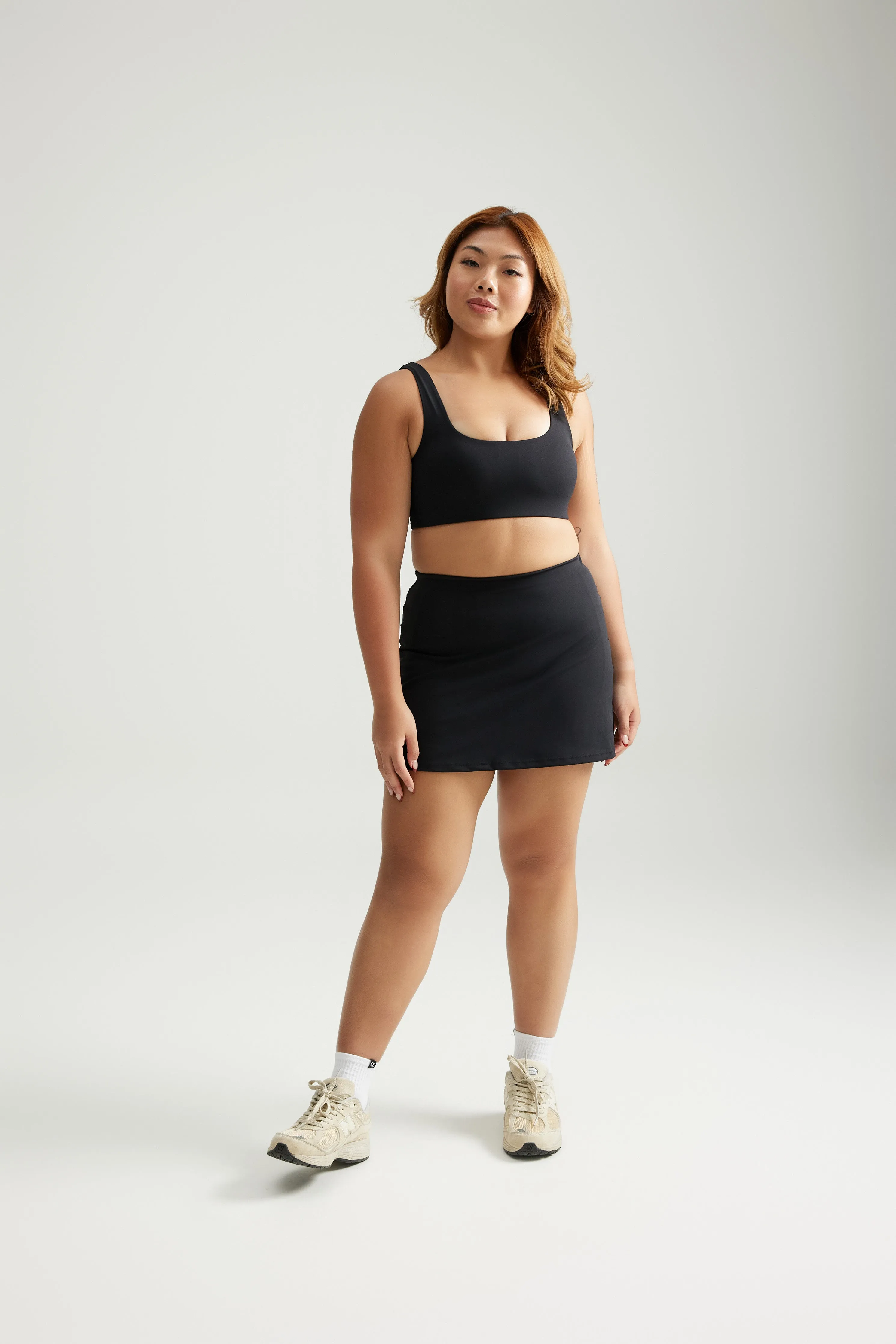 A-Line Skort in Black Sesame
