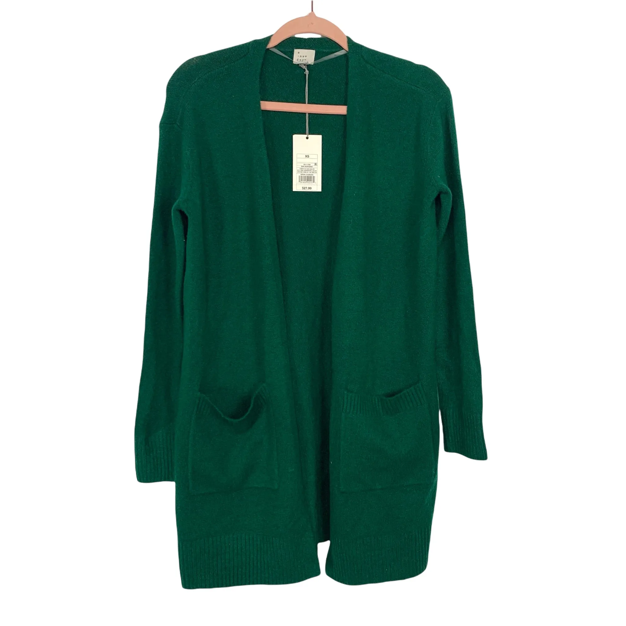 A New Day Dark Green Cardigan NWT- Size XS