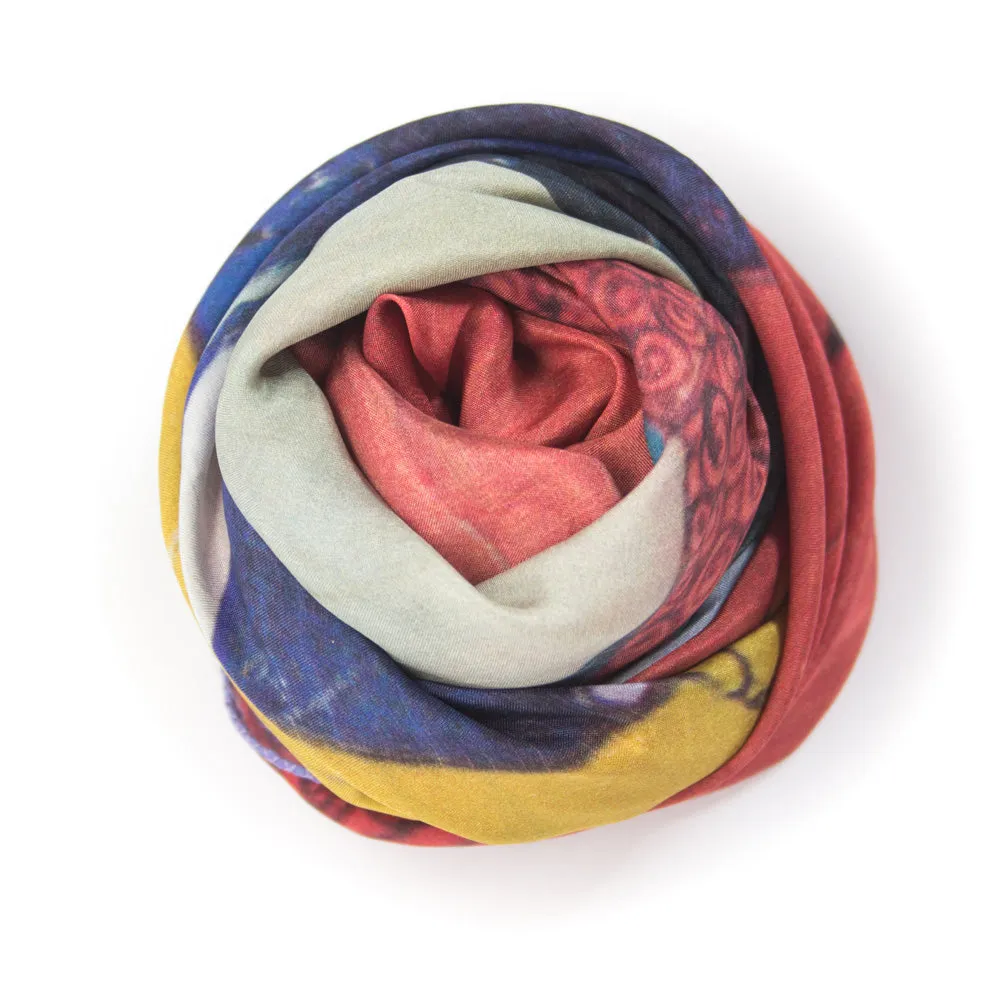 Abstract Buddha - Square Silk Scarf