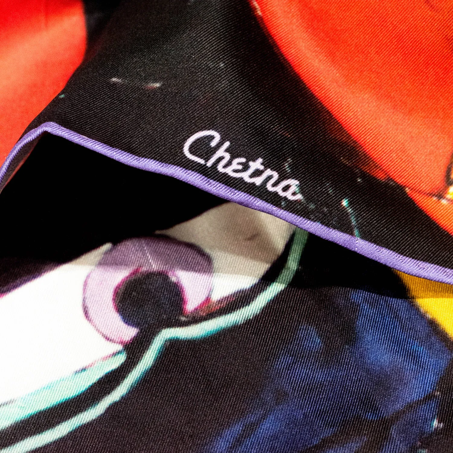 Abstract Buddha - Square Silk Scarf