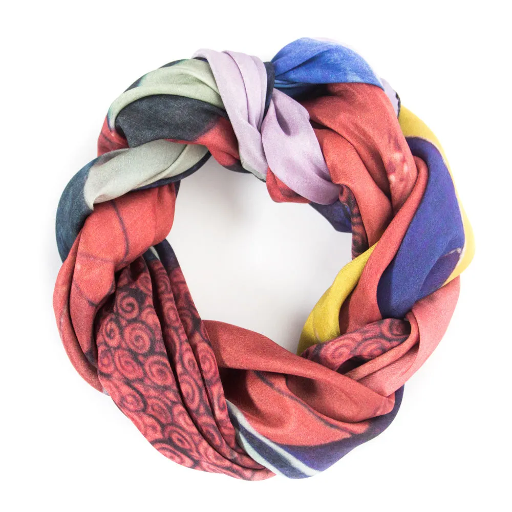Abstract Buddha - Square Silk Scarf