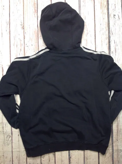 Adidas Black & Gray PULLOVER HOODIE Top