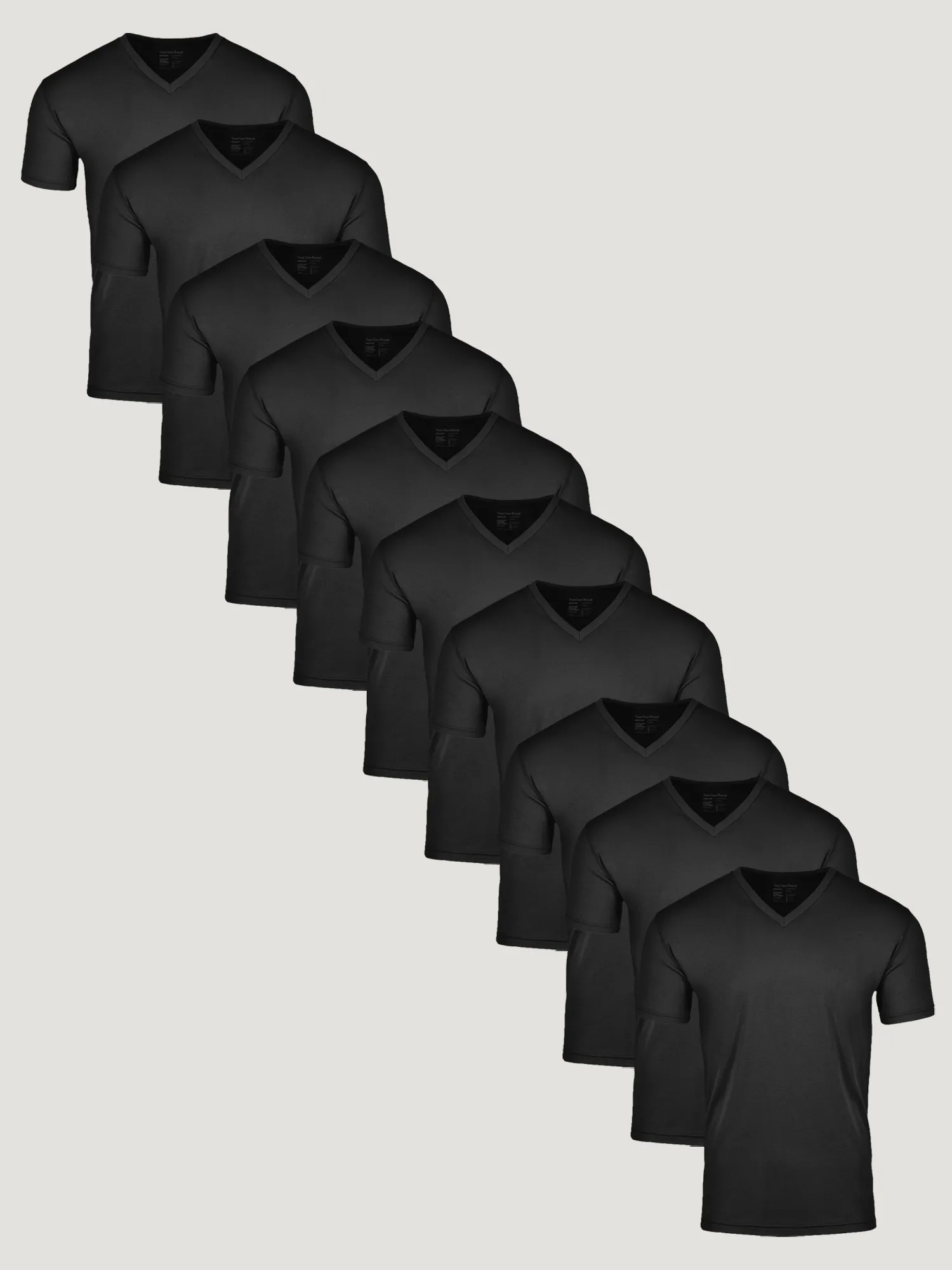 All Black V-Neck 10-Pack