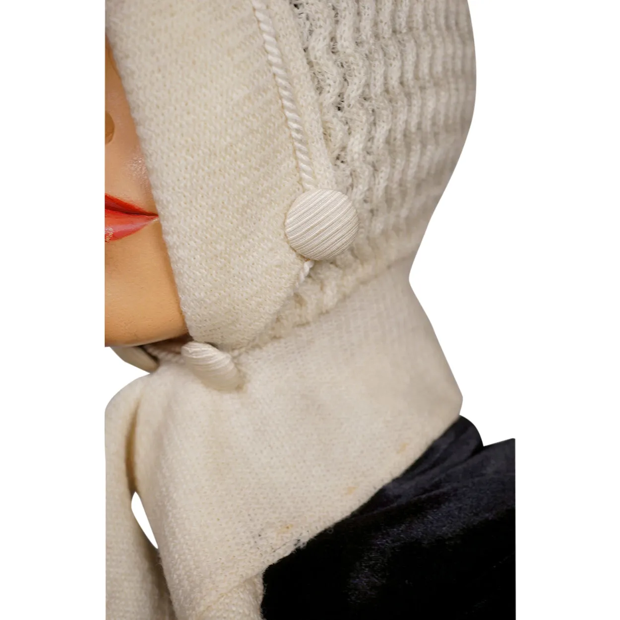 Antique Ladies Knitted Bonnet with Tie - ca 1910