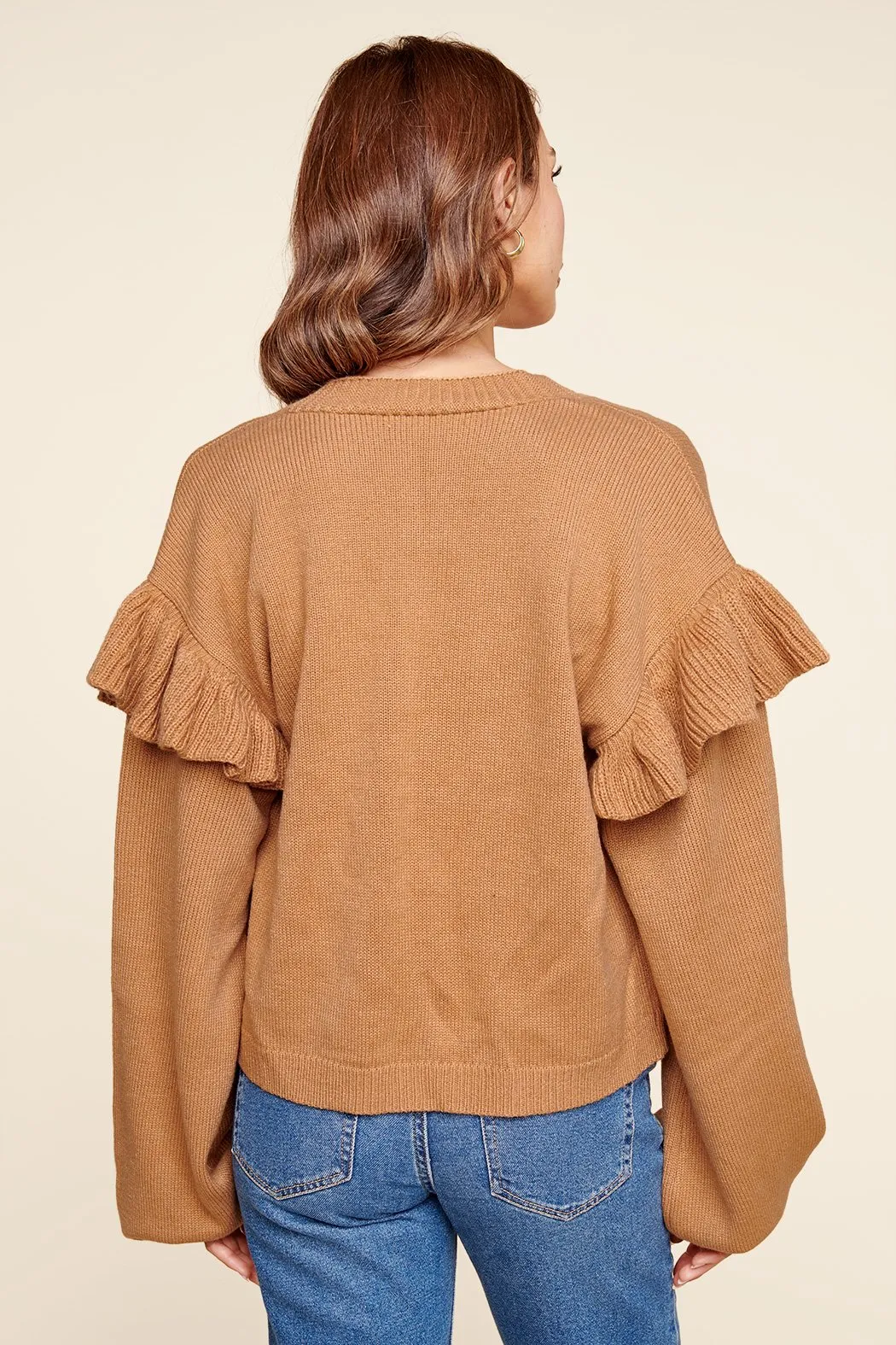 Araceli Ruffle Sleeve Cardigan