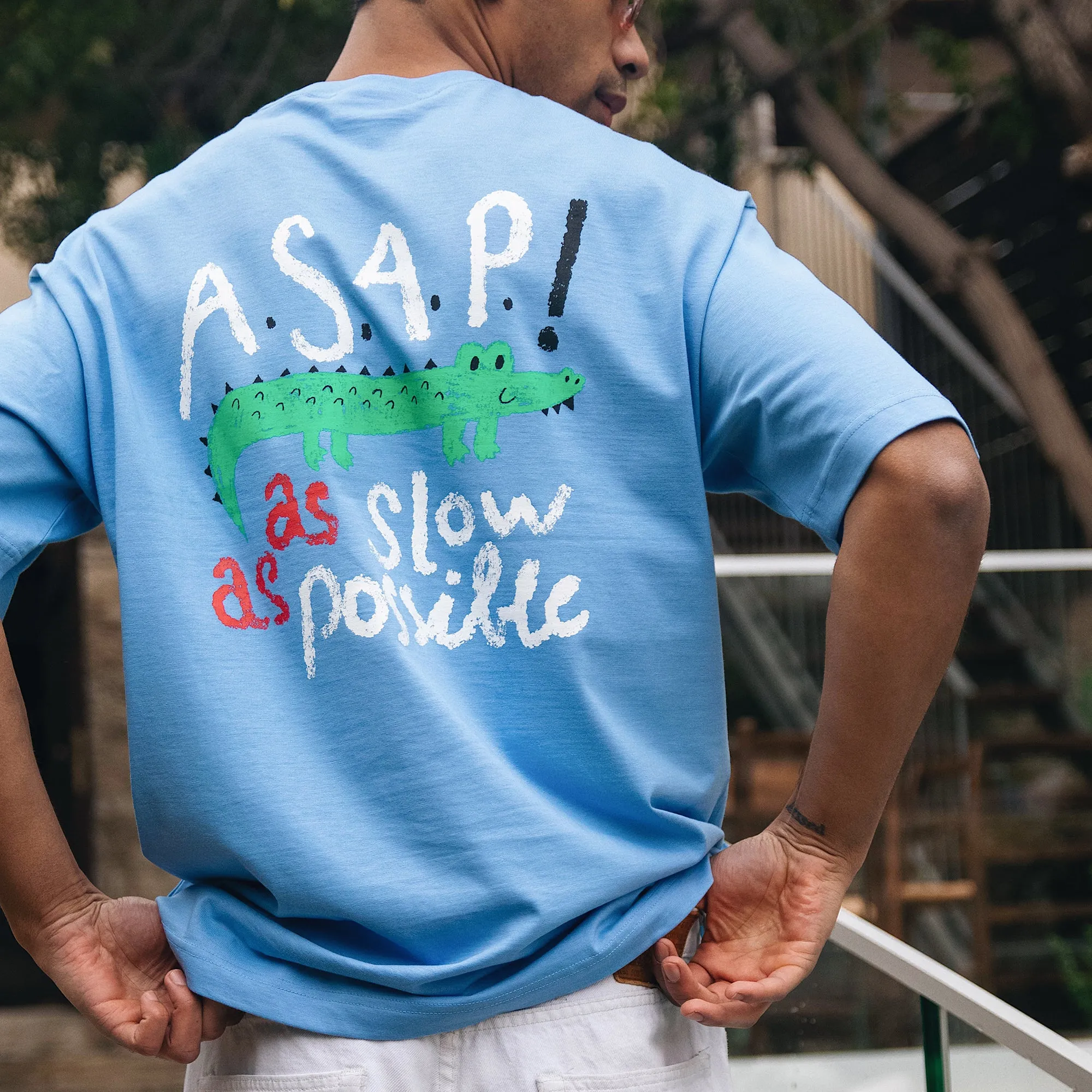 ASAP As slow as Possible T-Shirt - Light Blue