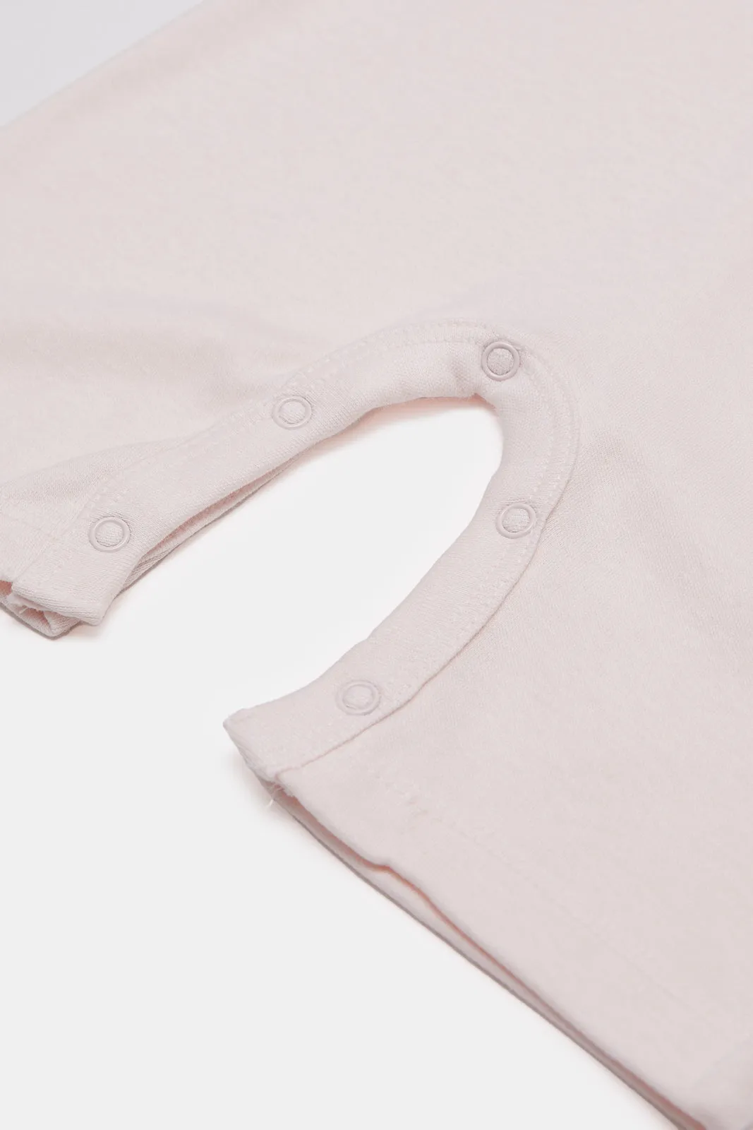 Baby Beige And White Printed Dungaree Set (2 Piece)