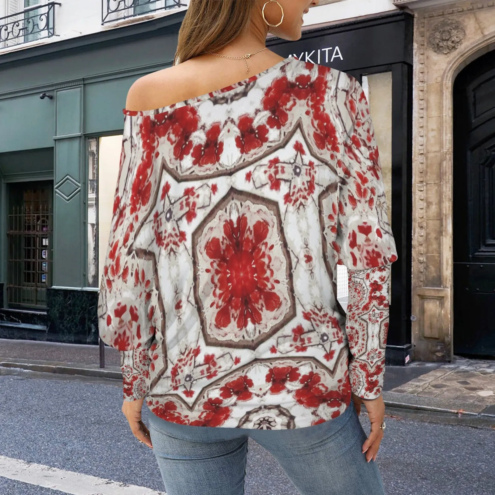 Batwing Long Sleeve Sweater Frosty Buffalo Berries