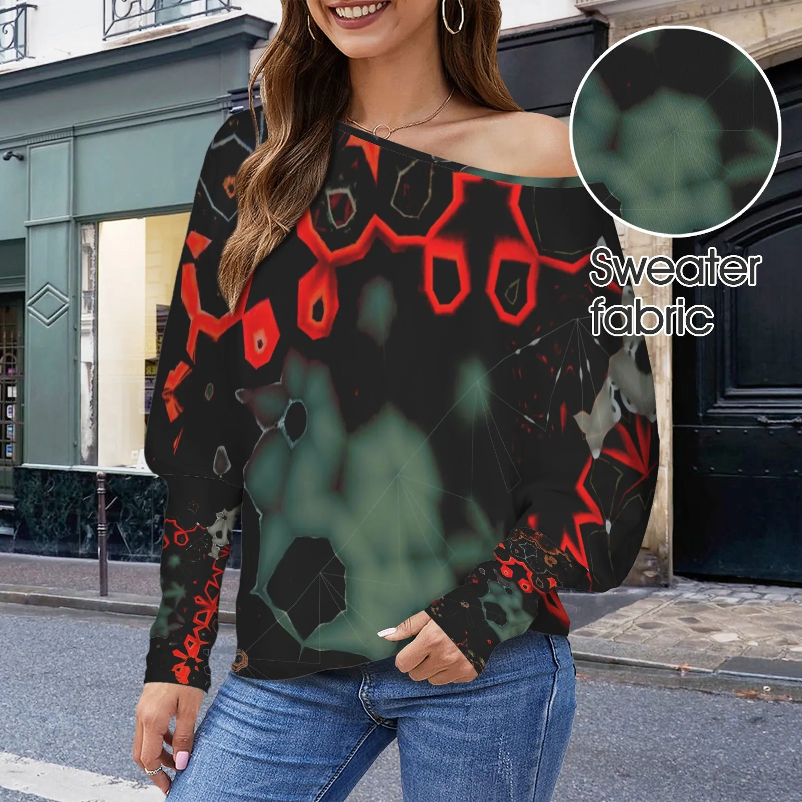 Batwing Long Sleeve Sweater Rusty Truck