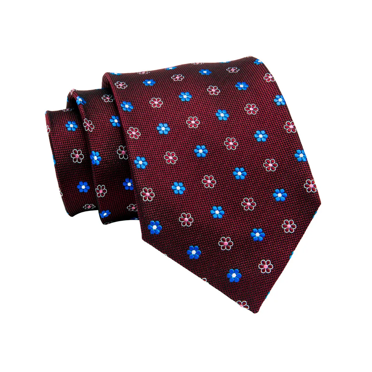 Berkshire Abstract Silk Tie, Burgundy / Blue