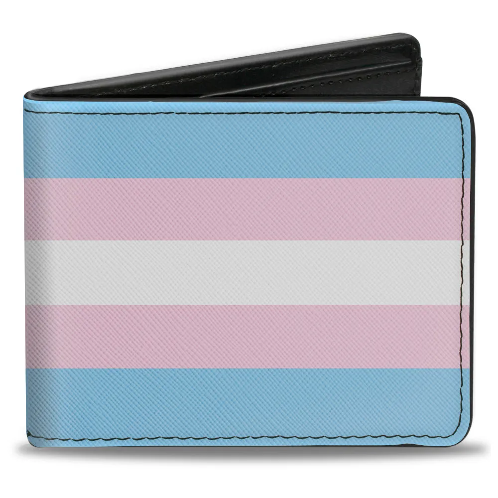 Bi-Fold Wallet - Flag Transgender Baby Blue Baby Pink White by Buckle-Down