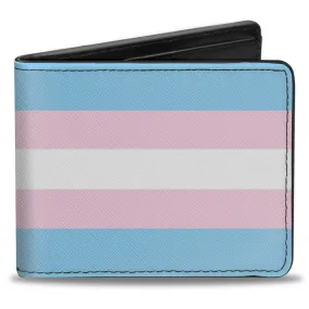 Bi-Fold Wallet - Flag Transgender Baby Blue Baby Pink White by Buckle-Down