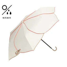 Bicolor Piping Compact Umbrella White