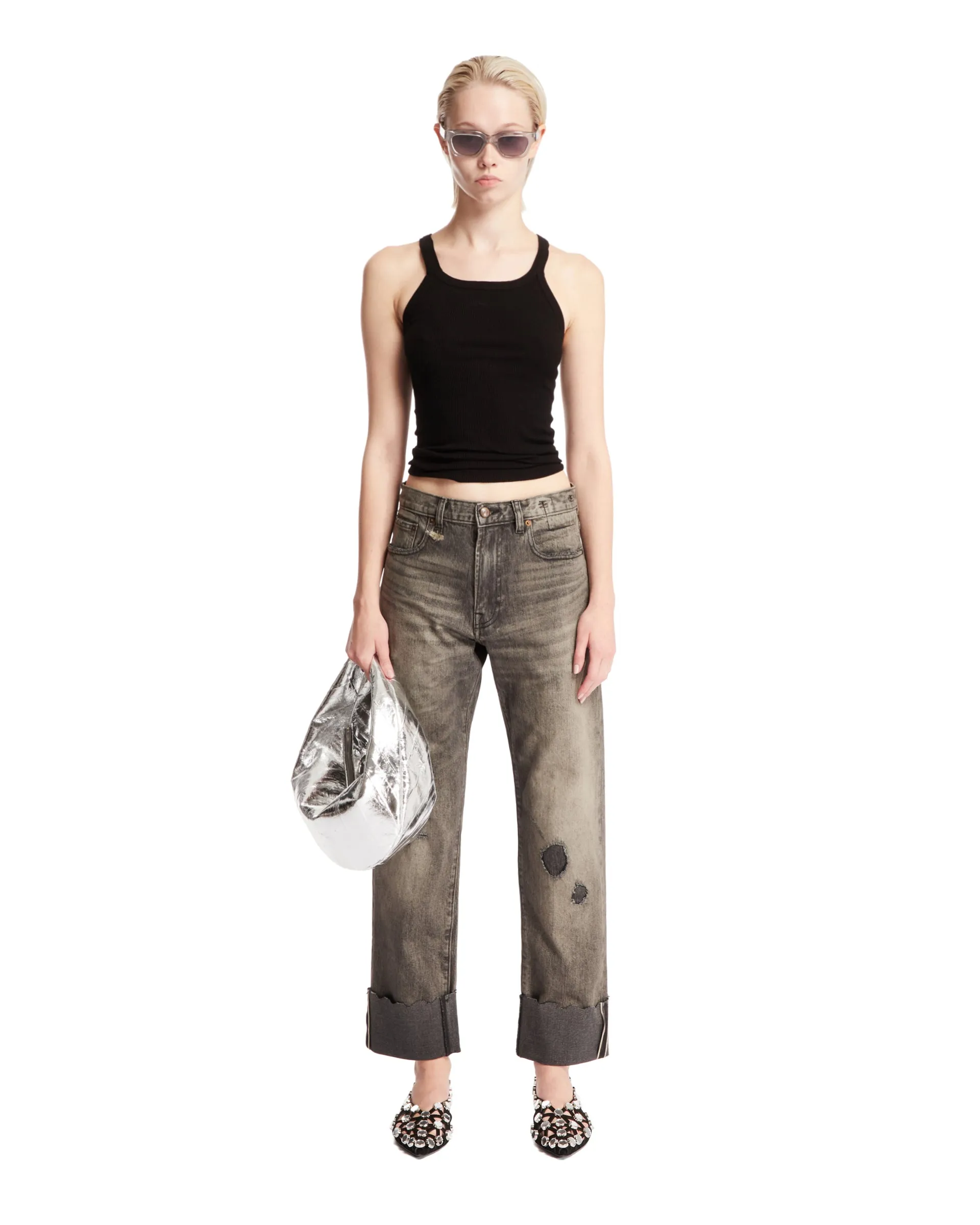 Black Cuffed Romeo Jeans