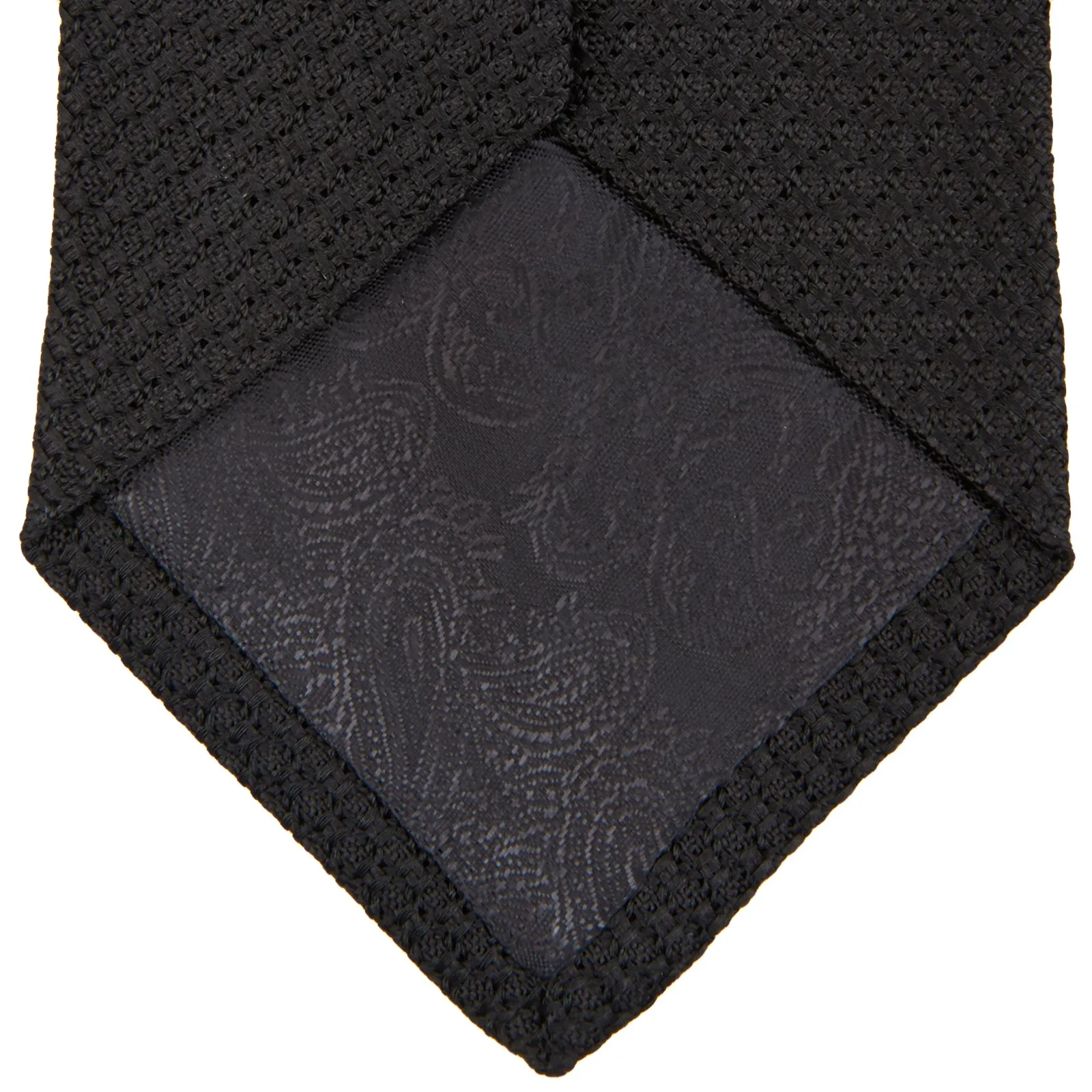 Black Grenadine Silk Tie
