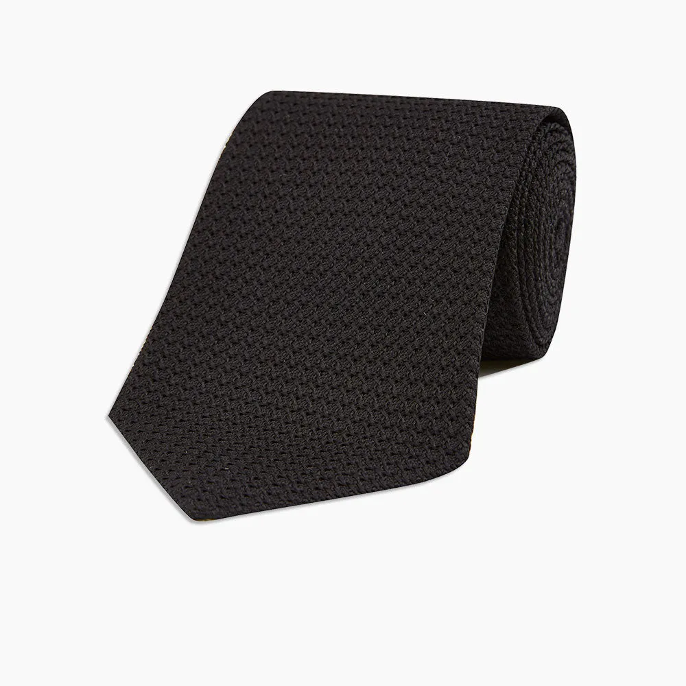 Black Grenadine Silk Tie