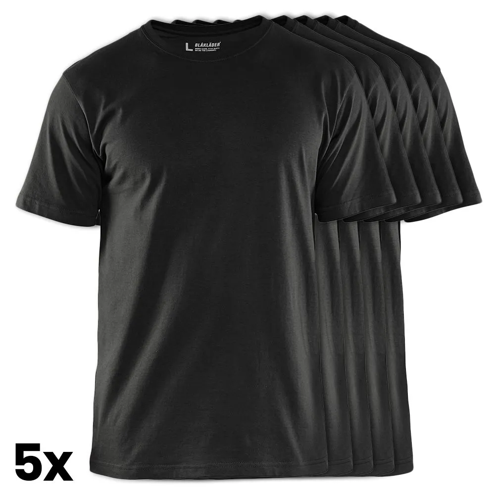 Bl&#xE5;kl&#xE4;der&#x20;3325-1042&#x20;T-shirt&#x20;5-Pack&#x20;-&#x20;Black
