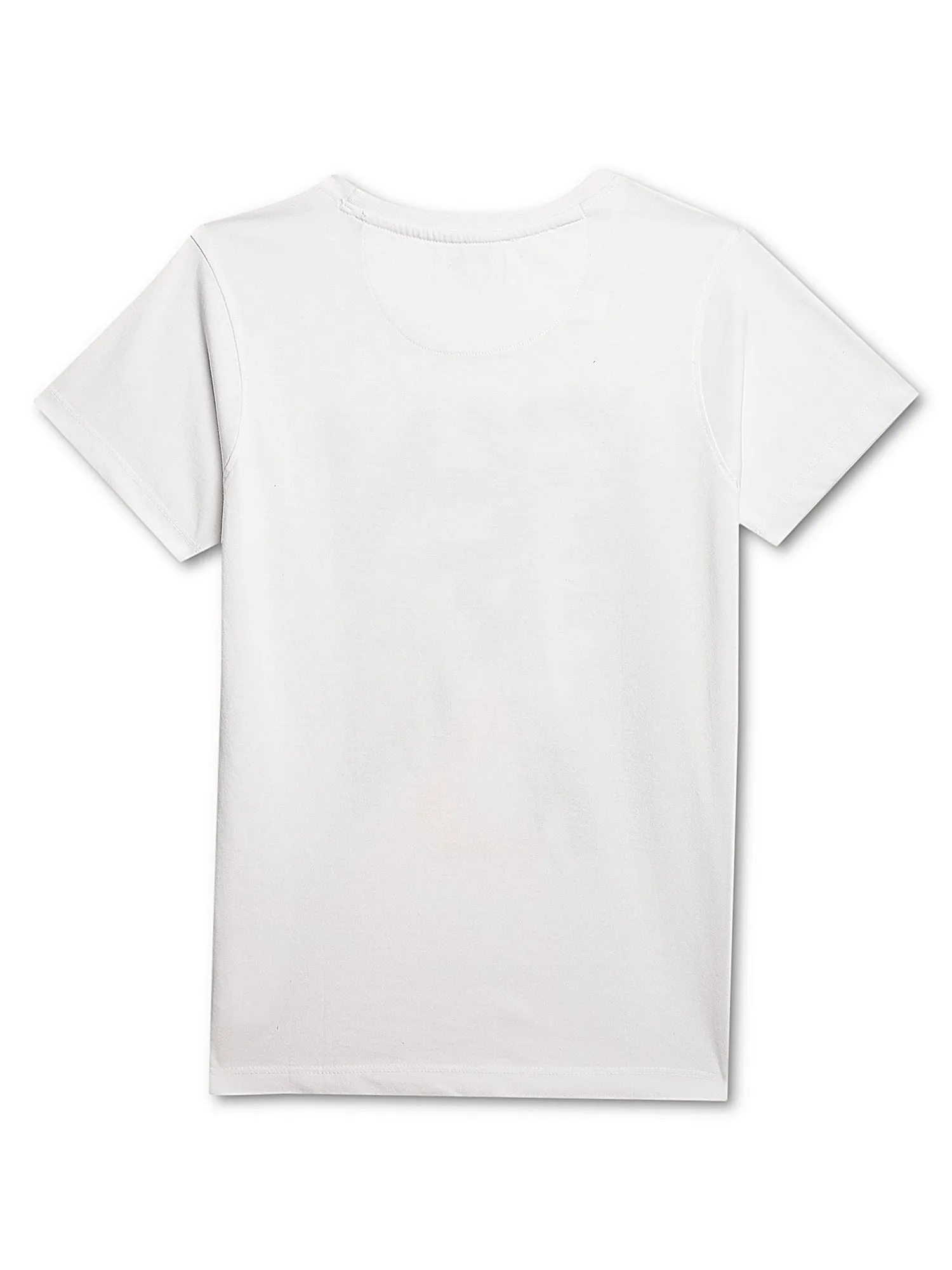 Cantabil Boys Round Neck White T-Shirt