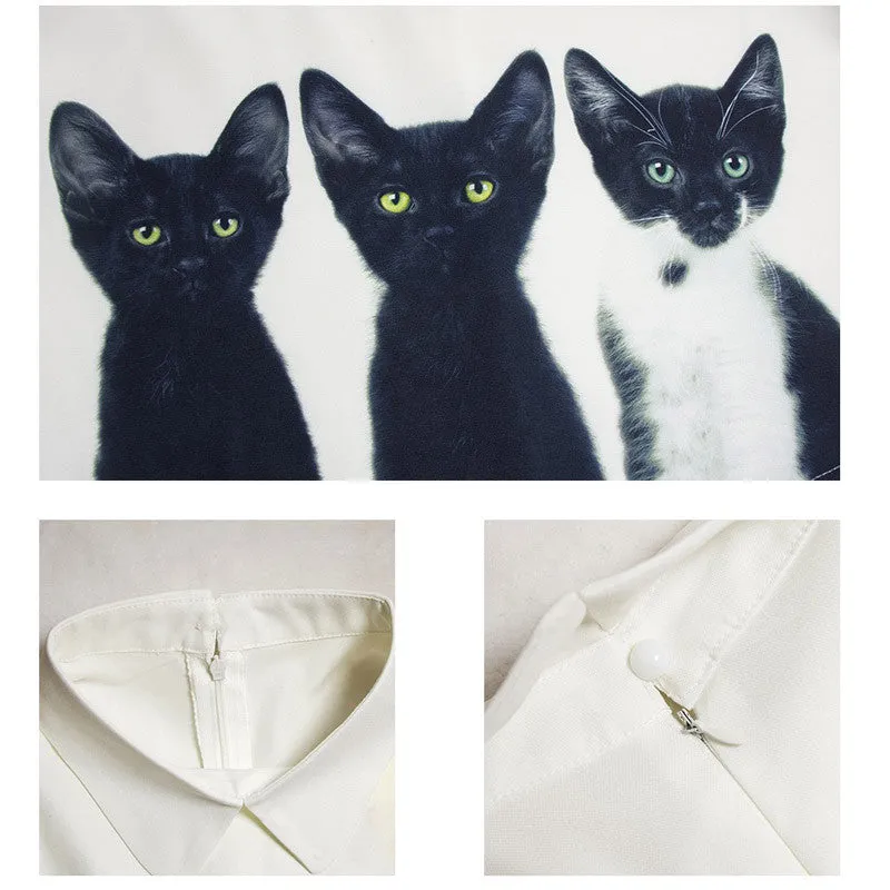 Cats Women's Chiffon Sleeve Shirts