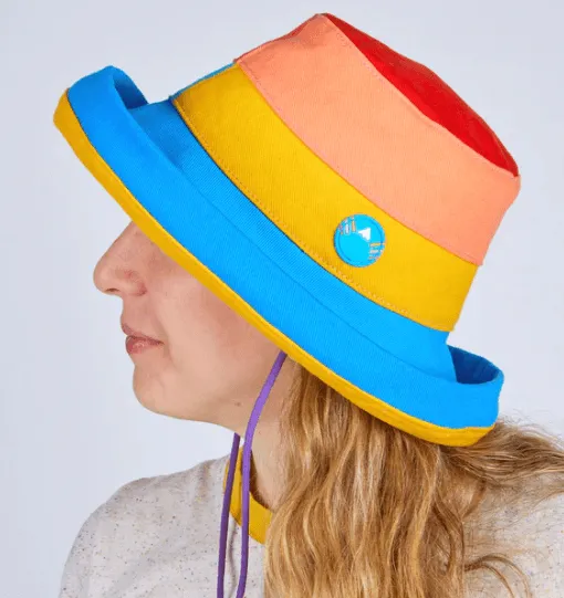 Color Block Denim Sun Hat