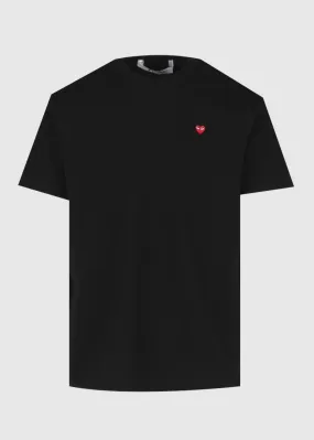 COMME DES GARÇONS PLAY: SMALL HEART TEE [BLACK]