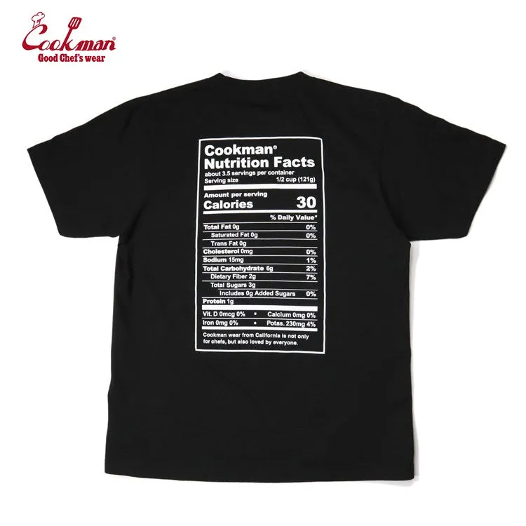 Cookman T-shirts - Nutrition Facts : Black