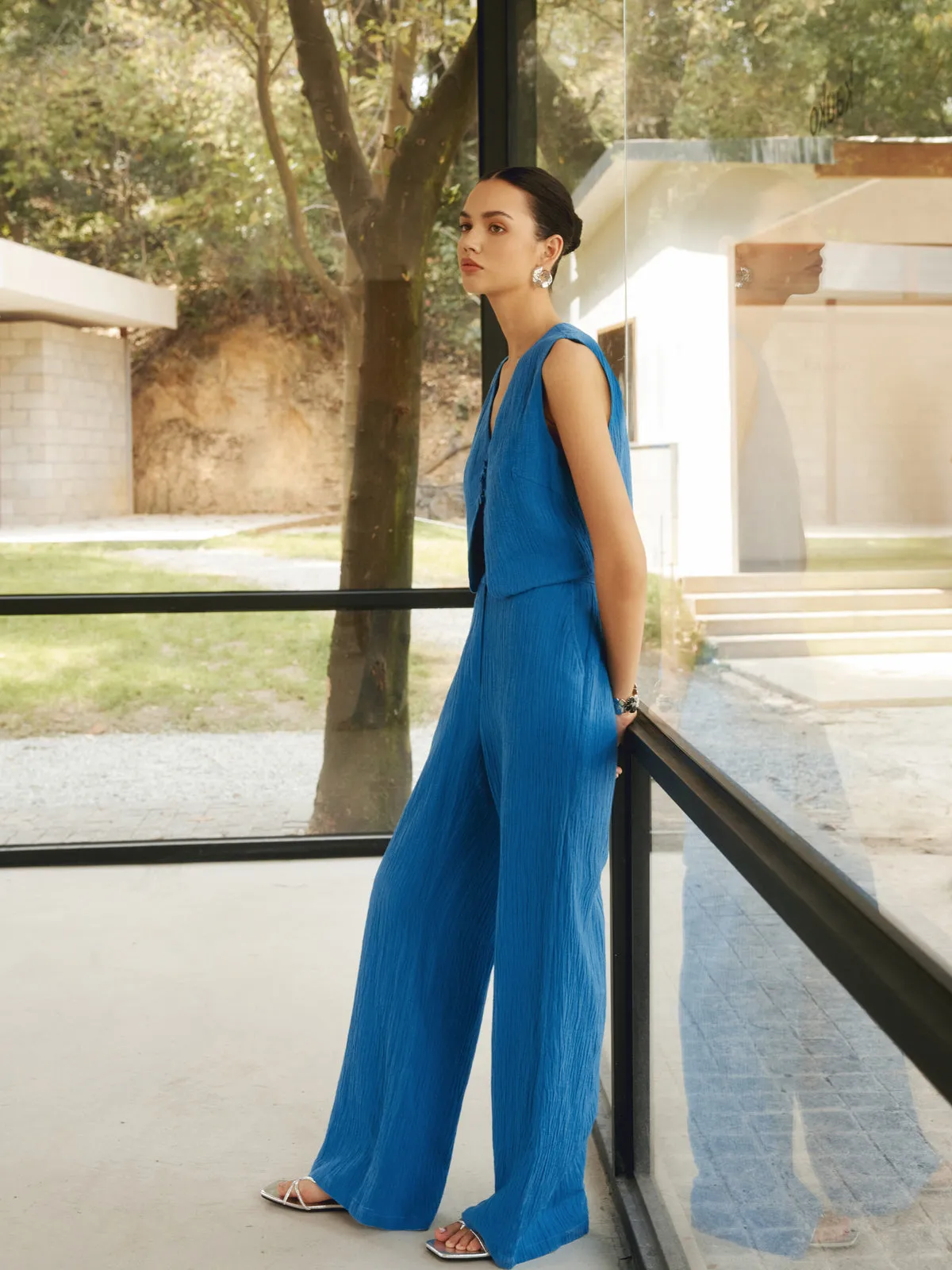 Cotton & Linen Leisure Pants Set