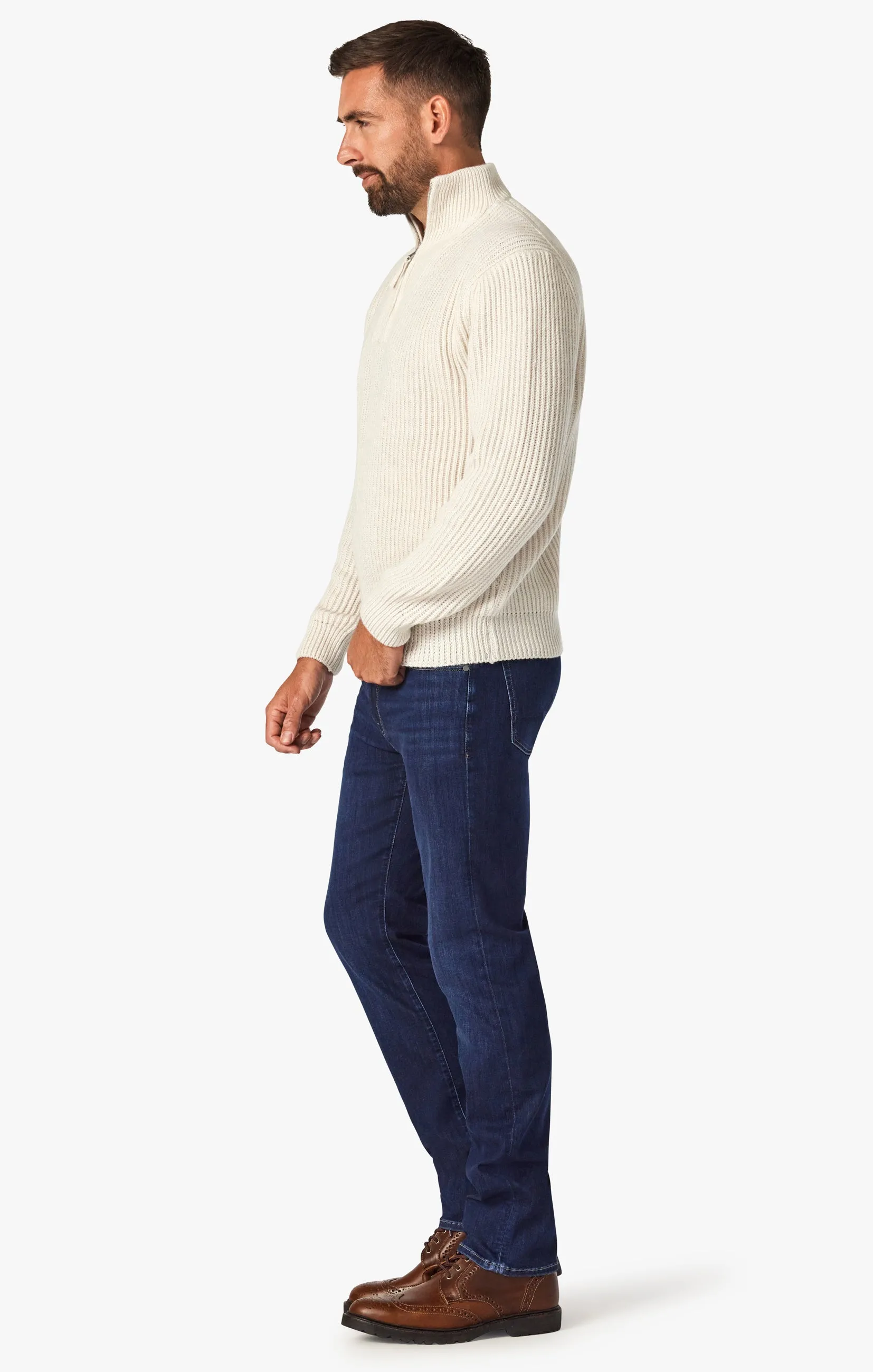 Courage Straight Leg Jeans In Dark Brushed Refined