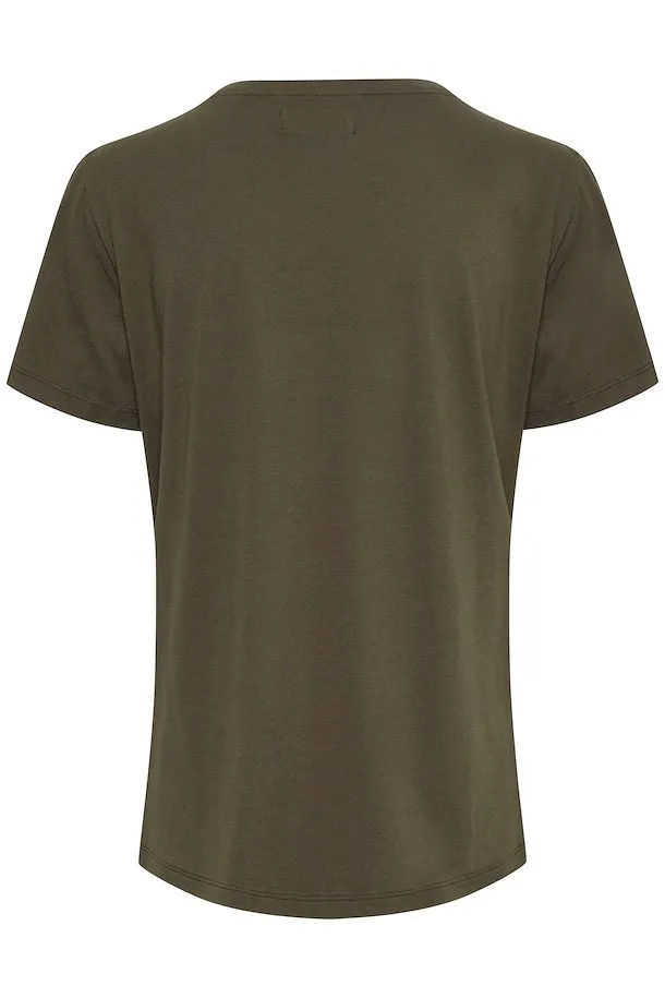 Cream Naia Tee Shirt - Khaki
