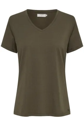 Cream Naia Tee Shirt - Khaki