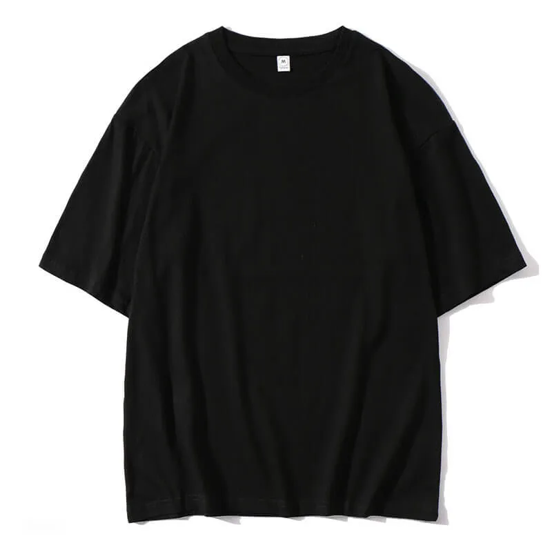 Custom Print Cotton Drop Shoulder T-shirt