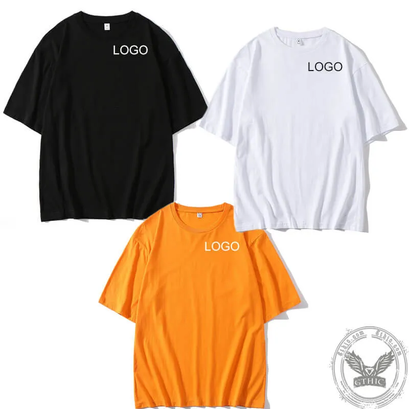 Custom Print Cotton Drop Shoulder T-shirt