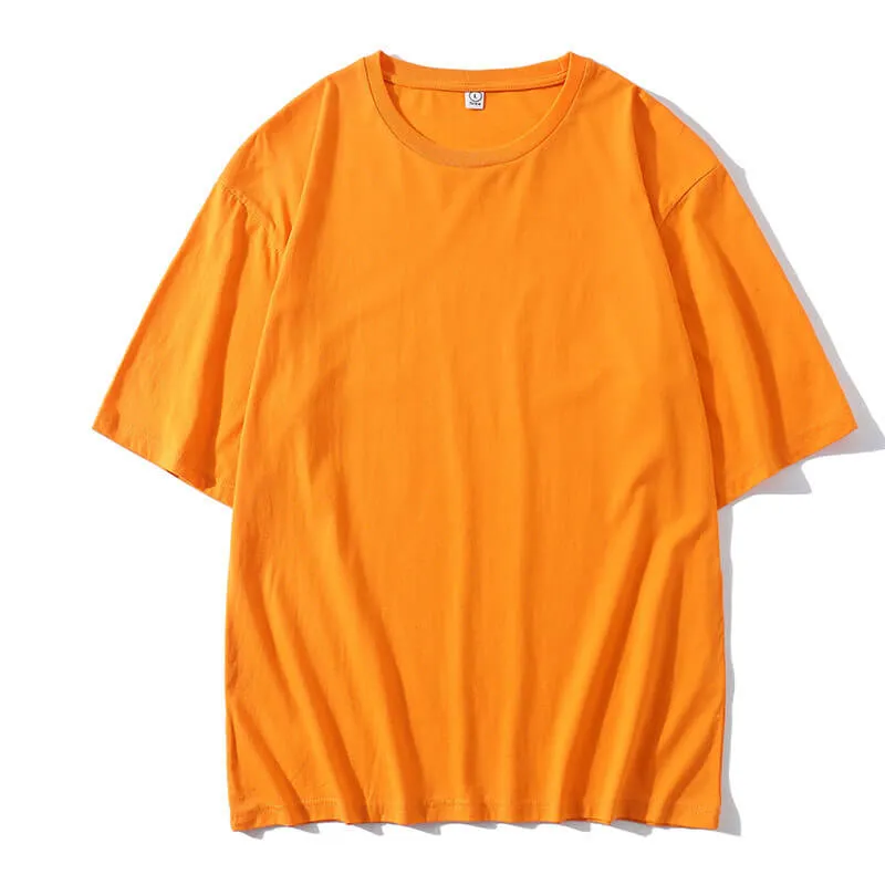 Custom Print Cotton Drop Shoulder T-shirt