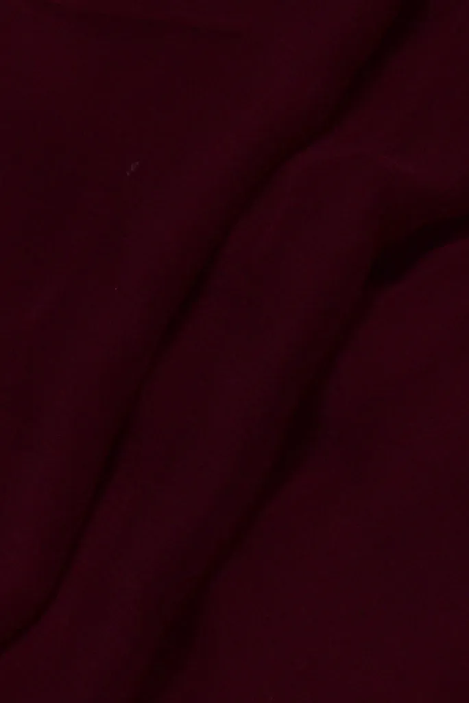 (Cut Piece 0.50 Mtr) Marron Gold Print Pure Chiffon Fabric