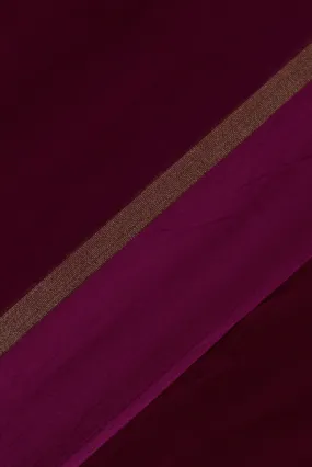 (Cut Piece 0.50 Mtr) Marron Gold Print Pure Chiffon Fabric