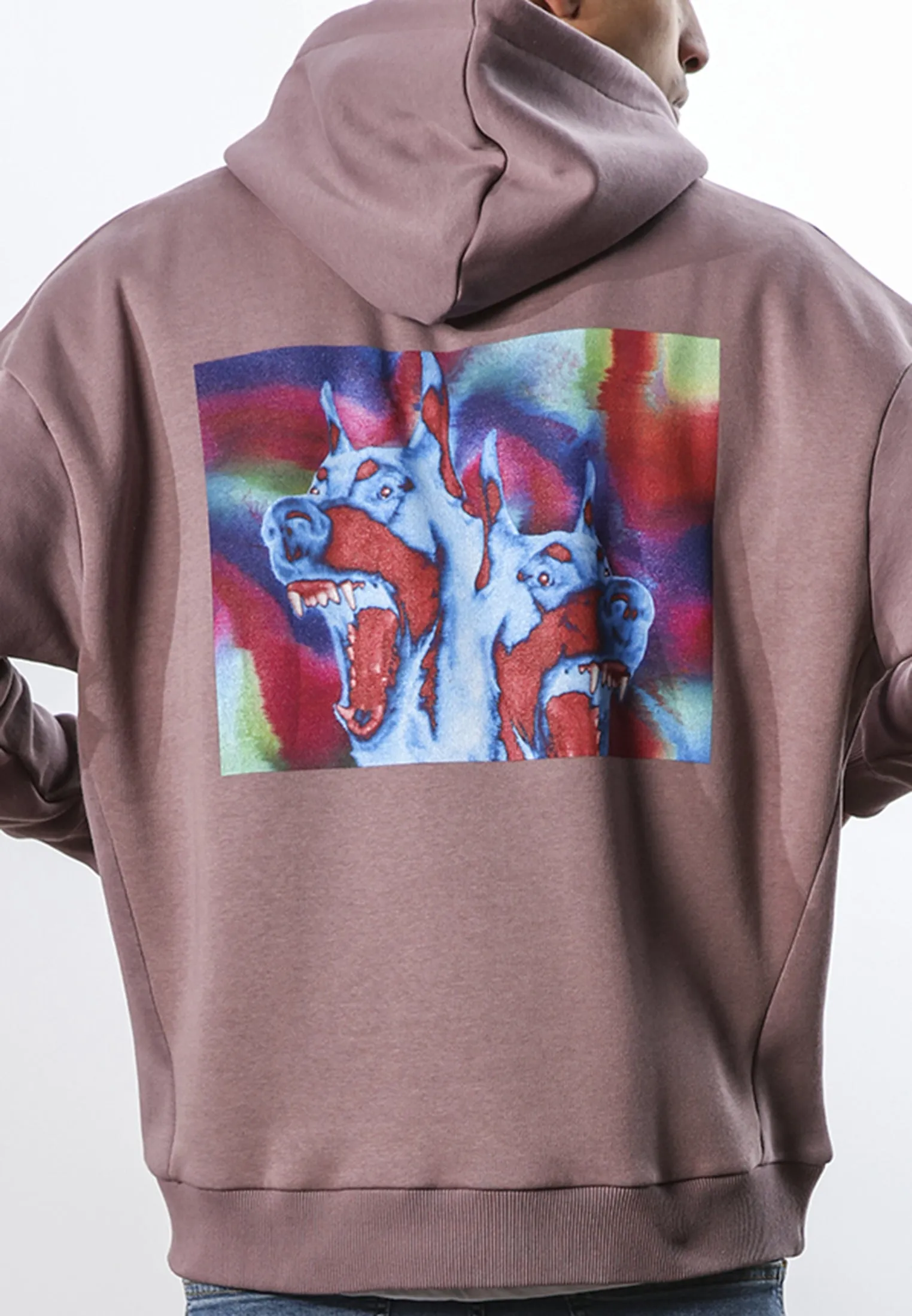 DOBERMAN HOODIE DEEP MAUVE