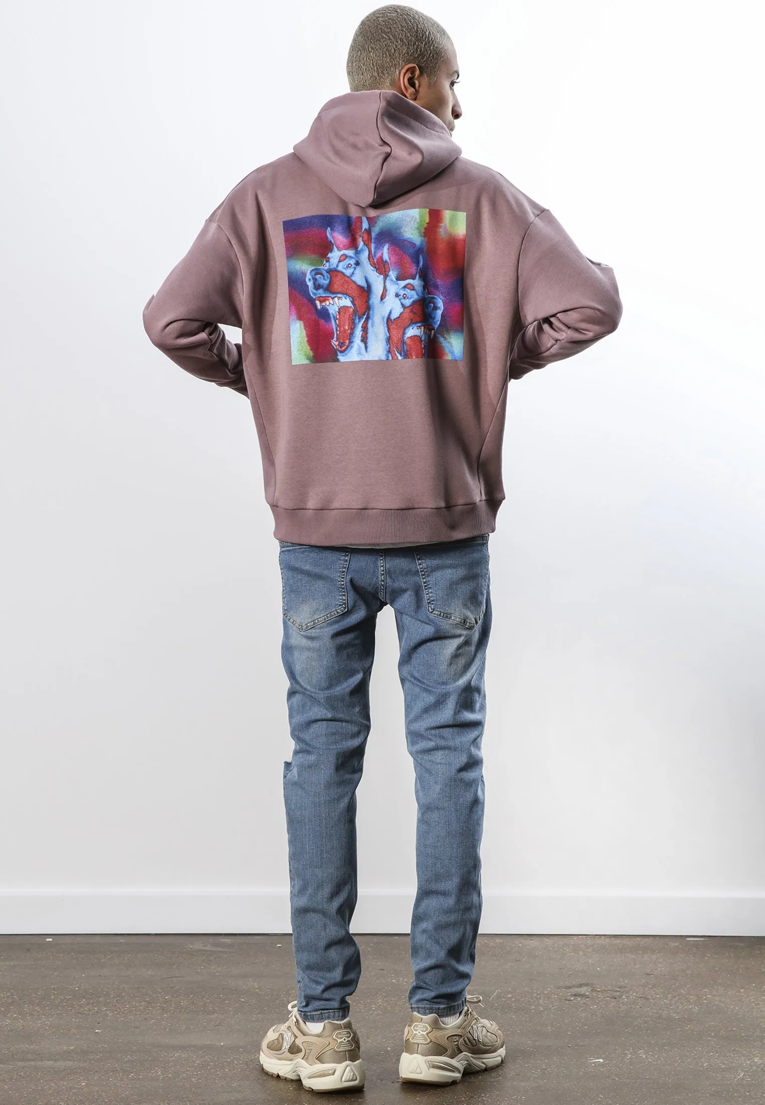 DOBERMAN HOODIE DEEP MAUVE