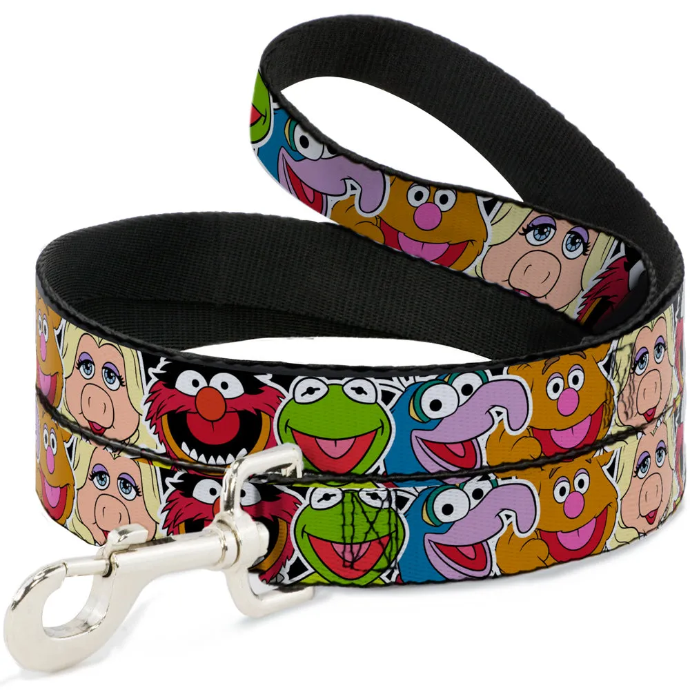 Dog Leash - Muppets Faces CLOSE-UP Black by Buckle-Down