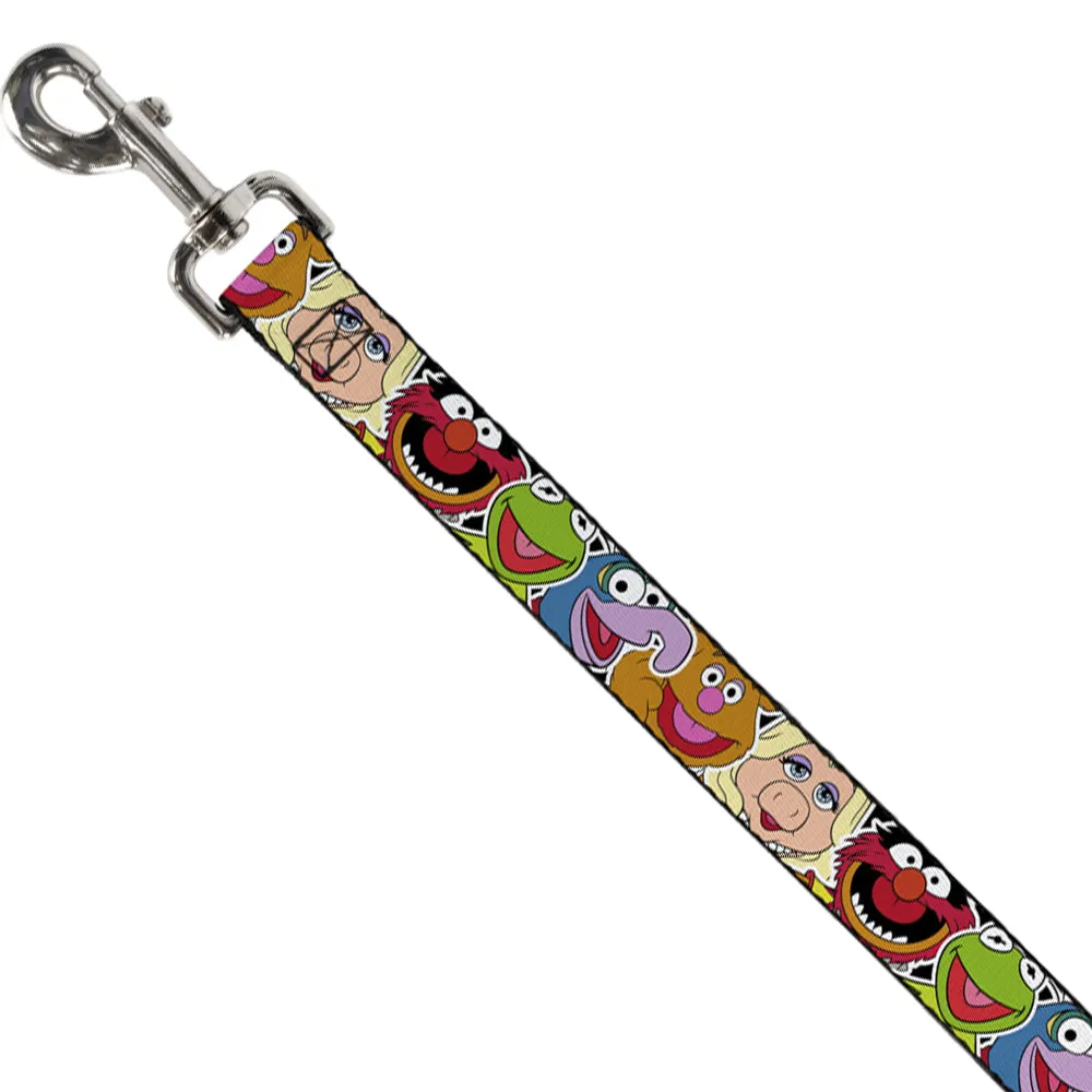 Dog Leash - Muppets Faces CLOSE-UP Black by Buckle-Down