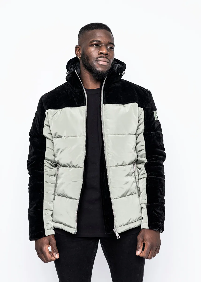 DOWN JACKET - LIME GREEN VELVET
