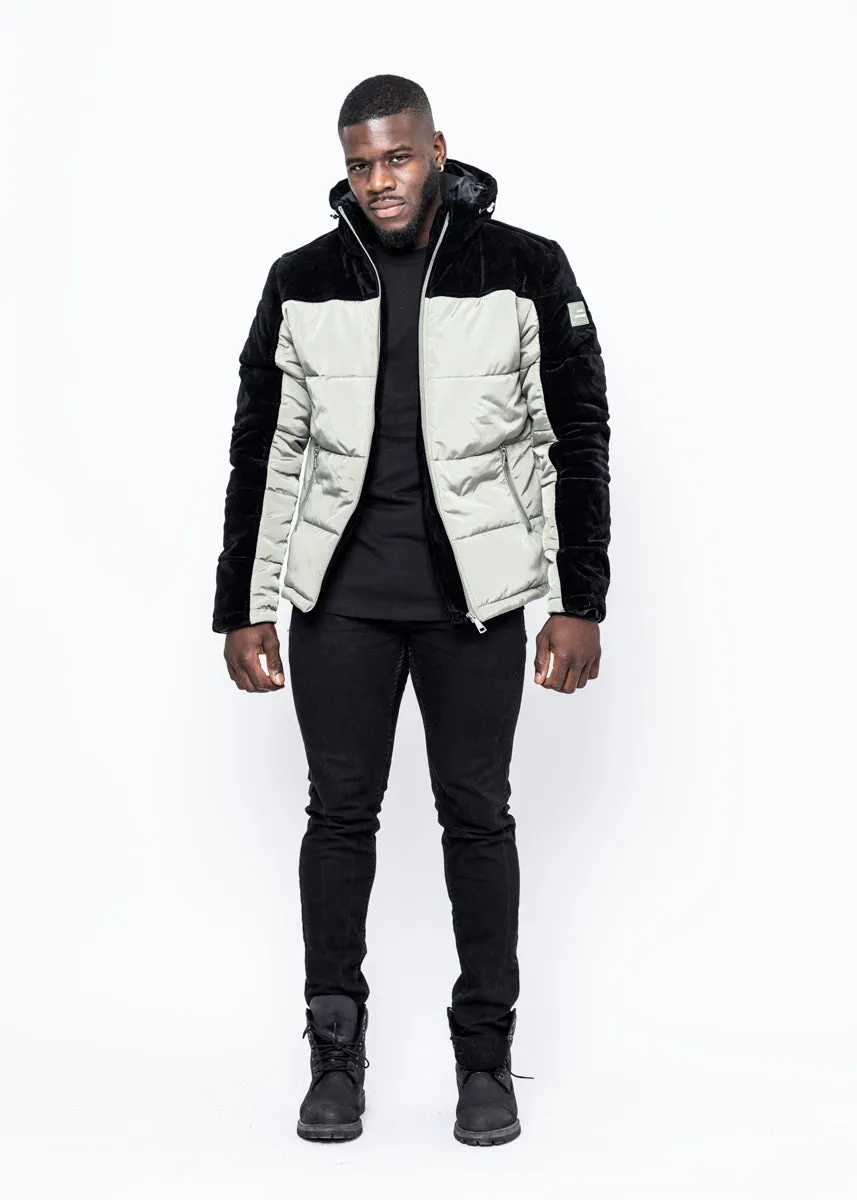 DOWN JACKET - LIME GREEN VELVET